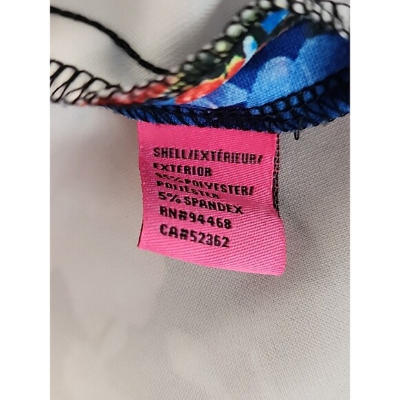 BETSEY JOHNSON Scuba Dress Fit & Flare Front Zip Sleeveless Floral Size 14 - Picture 13 of 13